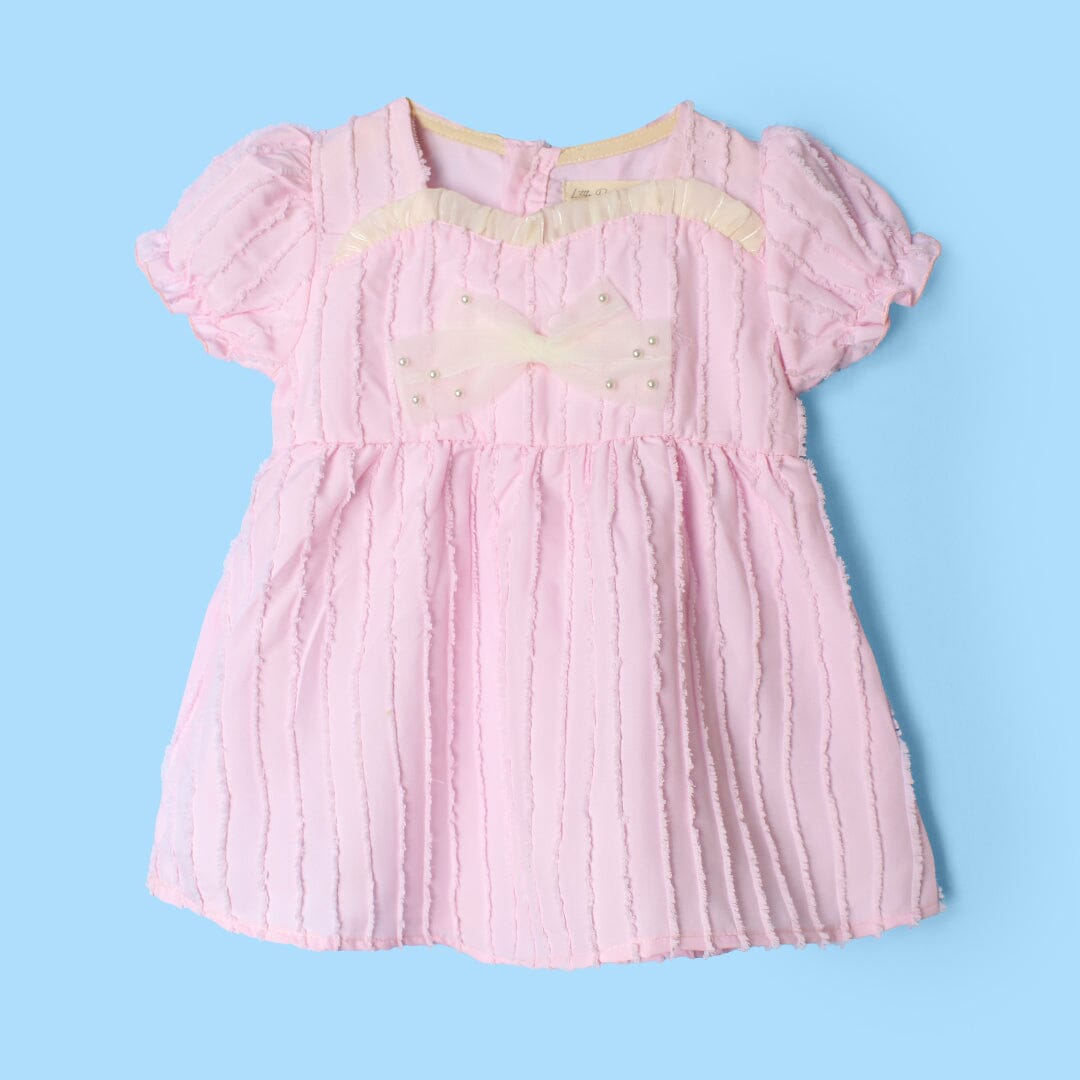 Elegant Pink Little Girl Frock Frock Iluvlittlepeople 12-18 Months Pink Summer