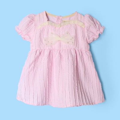 Elegant Pink Little Girl Frock Frock Iluvlittlepeople 12-18 Months Pink Summer