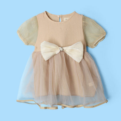 Modern Peach Little Girl Frock Frock Iluvlittlepeople 12-18 Months Peach Summer