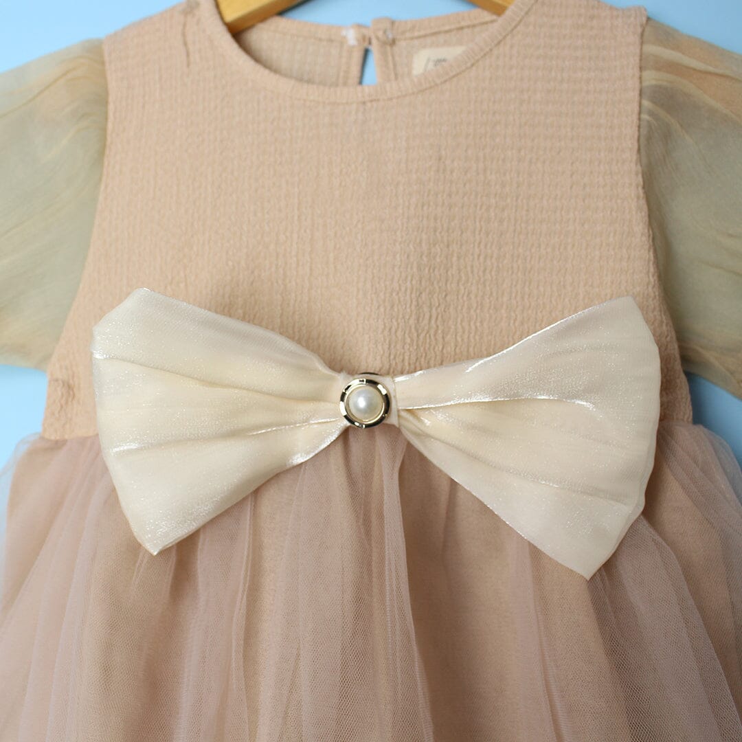 Modern Peach Little Girl Frock Frock Iluvlittlepeople 