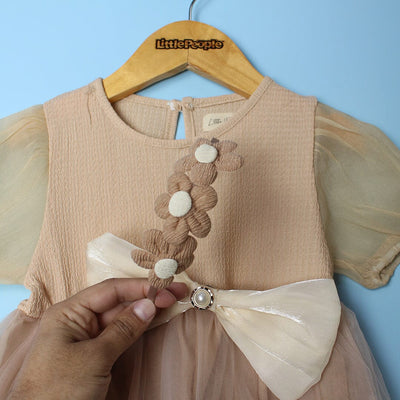 Modern Peach Little Girl Frock Frock Iluvlittlepeople 