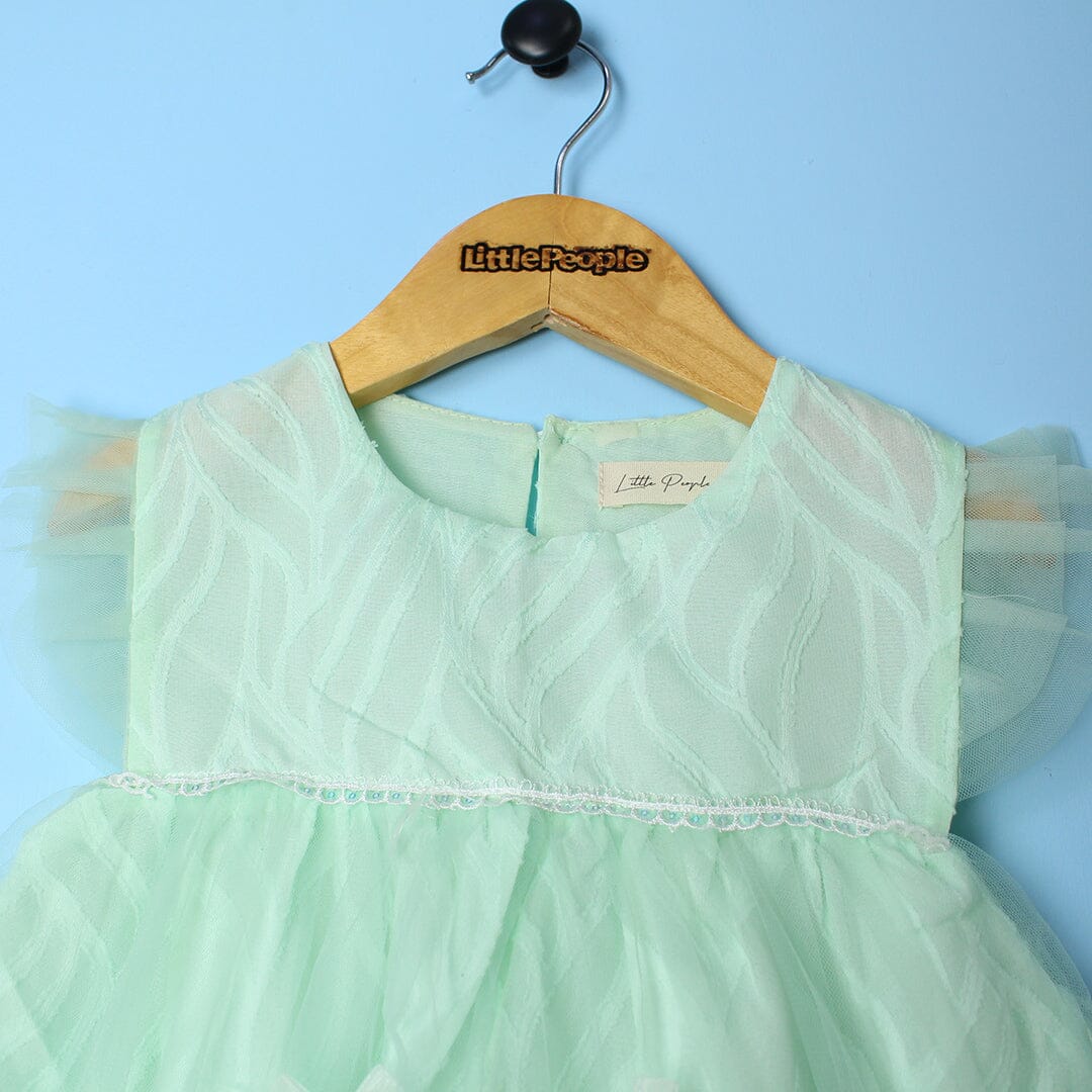 Elegant Green Little Girl Frock Frock Iluvlittlepeople 