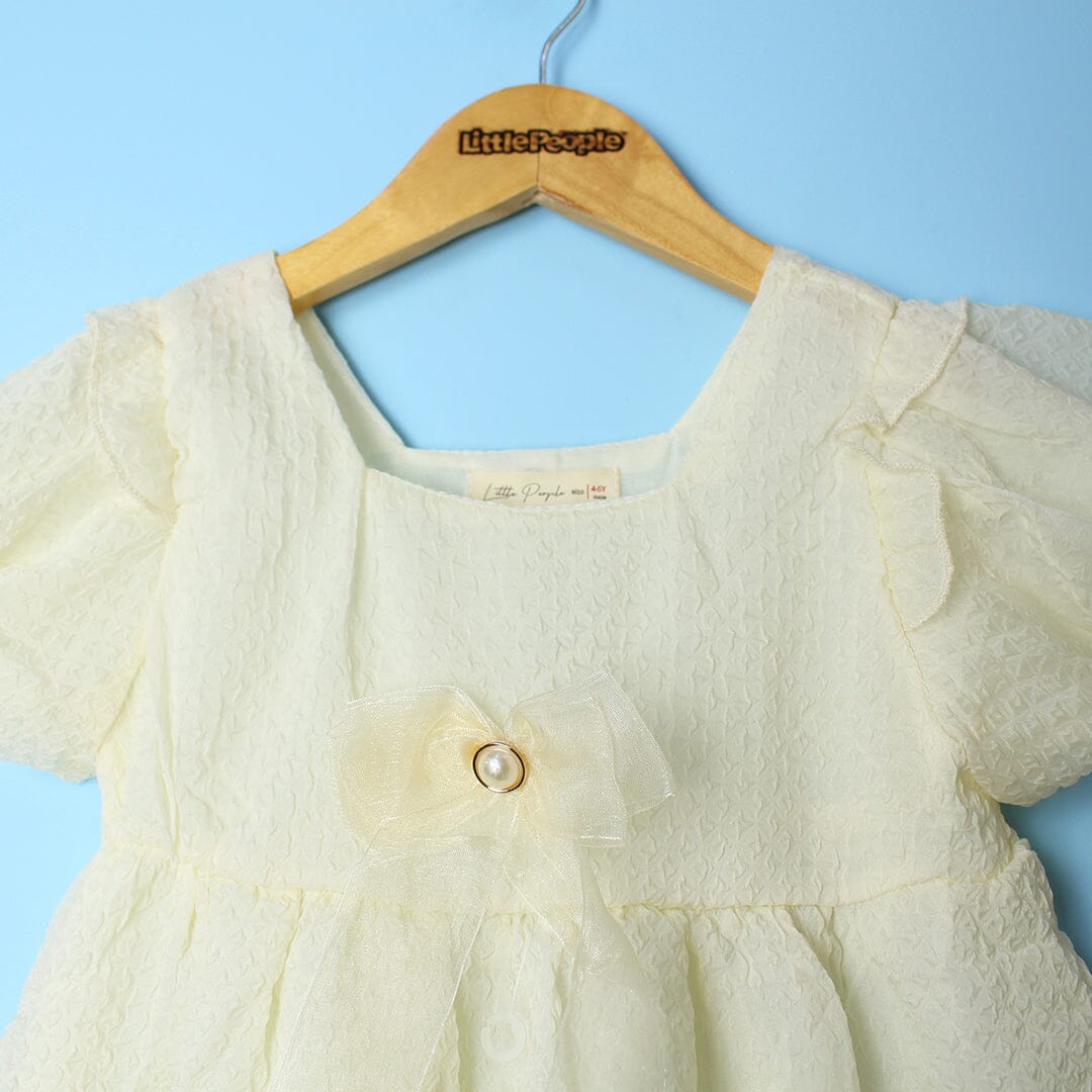 Stylish Off White Little Girl Frock Frock Iluvlittlepeople 