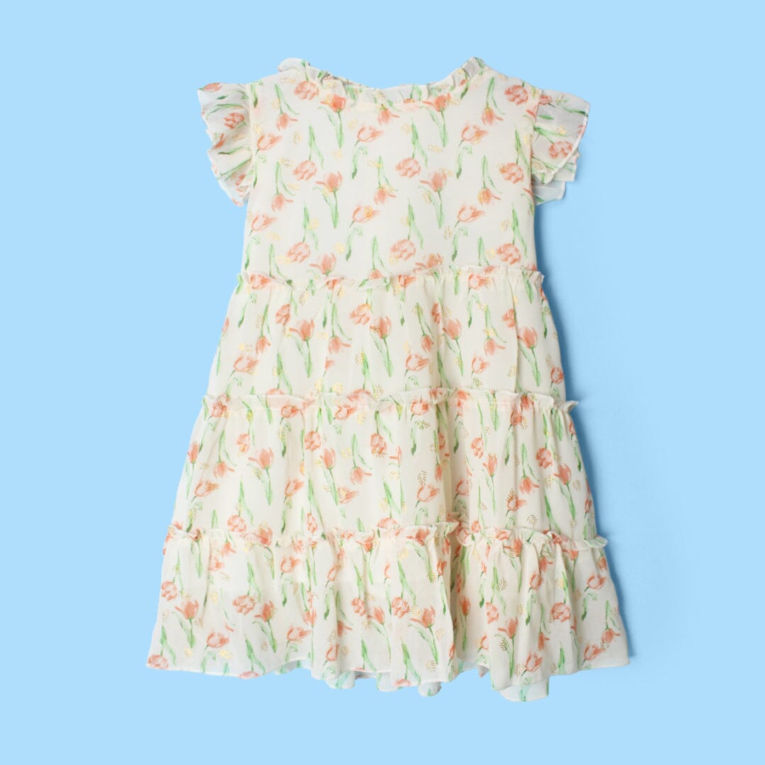 Sober Off White Little Girl Frock Frock Iluvlittlepeople 3-4 Years Off White Summer