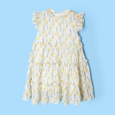 Delicious Off White Little Girl Frock Frock Iluvlittlepeople 3-4 Years Off White Summer