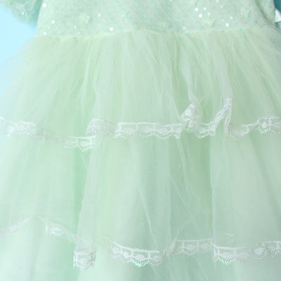 Fancy Aqua Little Girl Frock Frock Iluvlittlepeople 