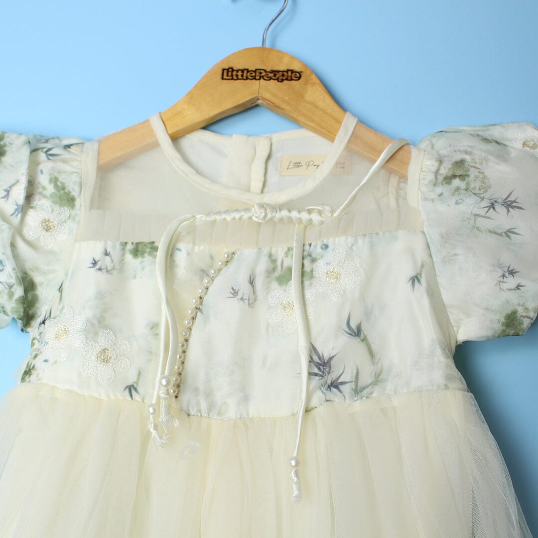 Stylish Off White Little Girl Dream Frock Frock Iluvlittlepeople 