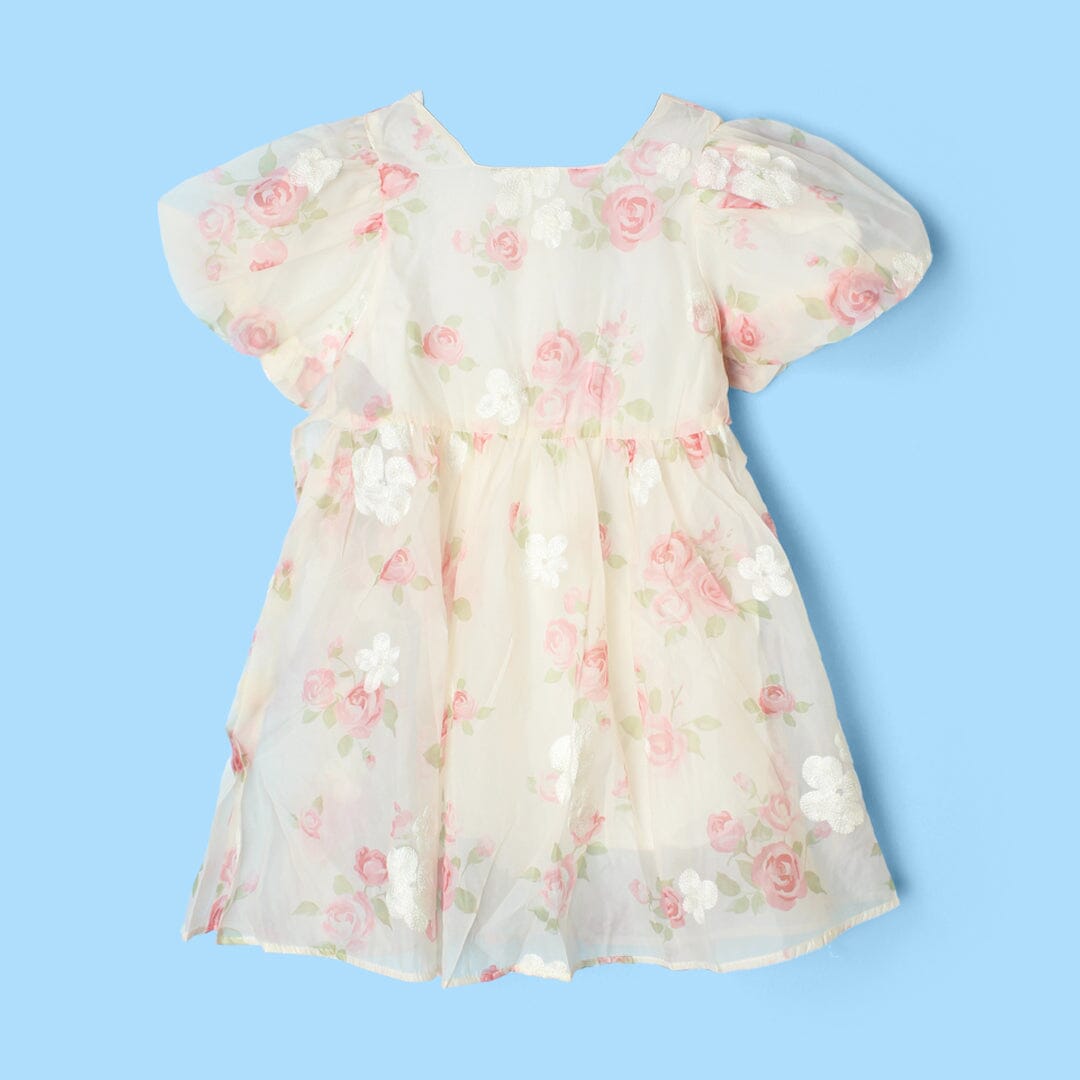 Elegant Off White Little Girl Dream Frock Frock Iluvlittlepeople 12-18 Months Off White Summer