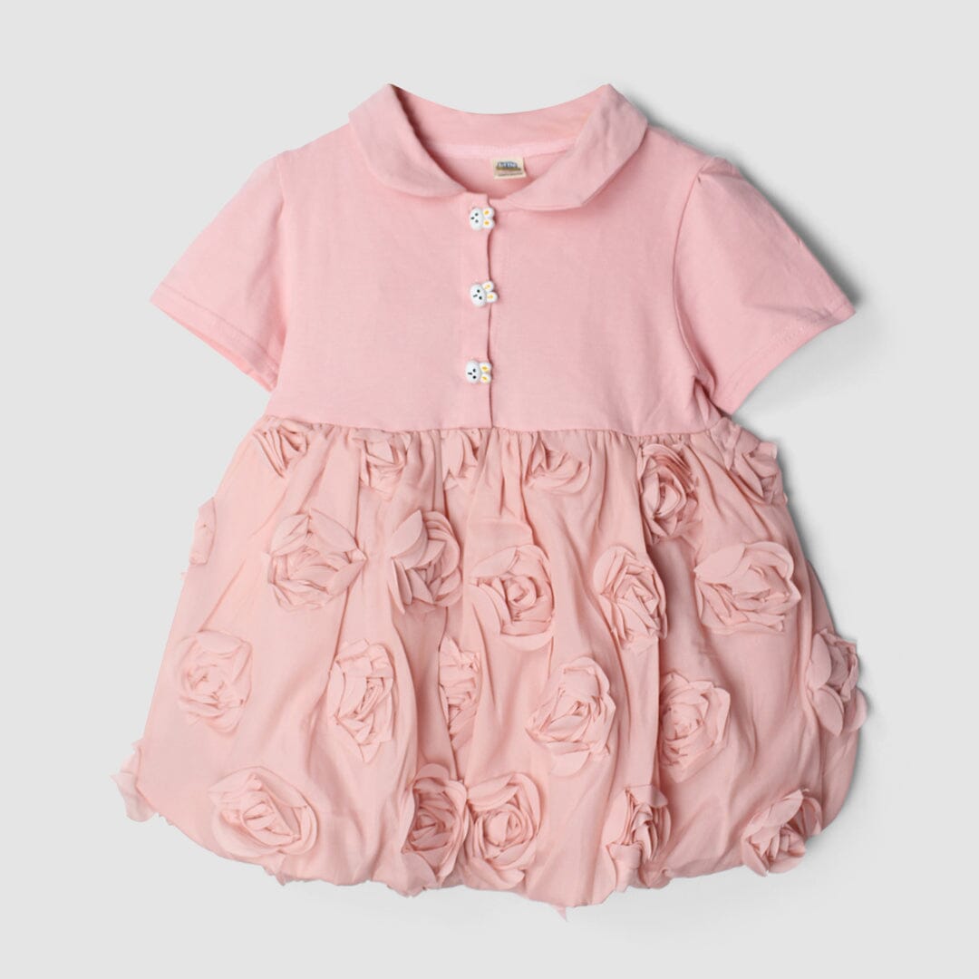 Modern Peach Little Girl Frock Frock Iluvlittlepeople 6-9 Months Peach Summer