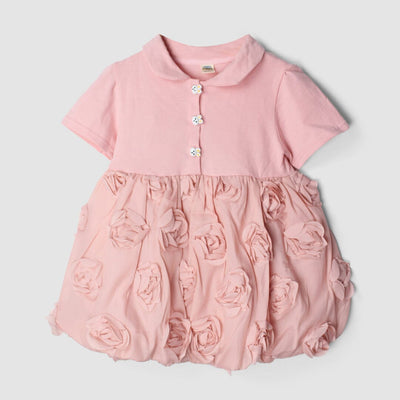 Modern Peach Little Girl Frock Frock Iluvlittlepeople 6-9 Months Peach Summer