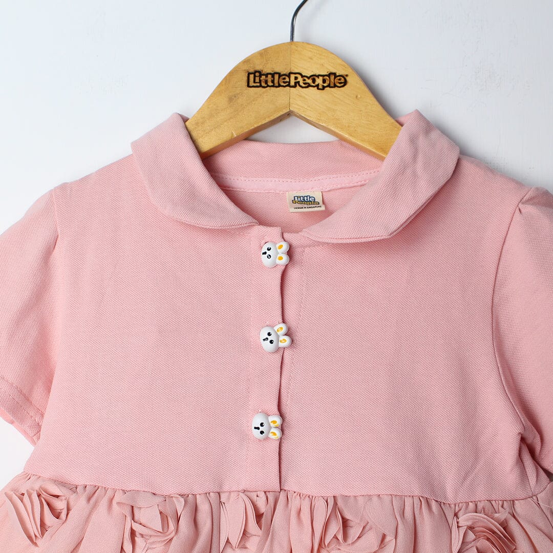 Modern Peach Little Girl Frock Frock Iluvlittlepeople 