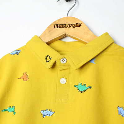 Sober Yellow Themed Boys Polo Shirt Polo Shirt Iluvlittlepeople 