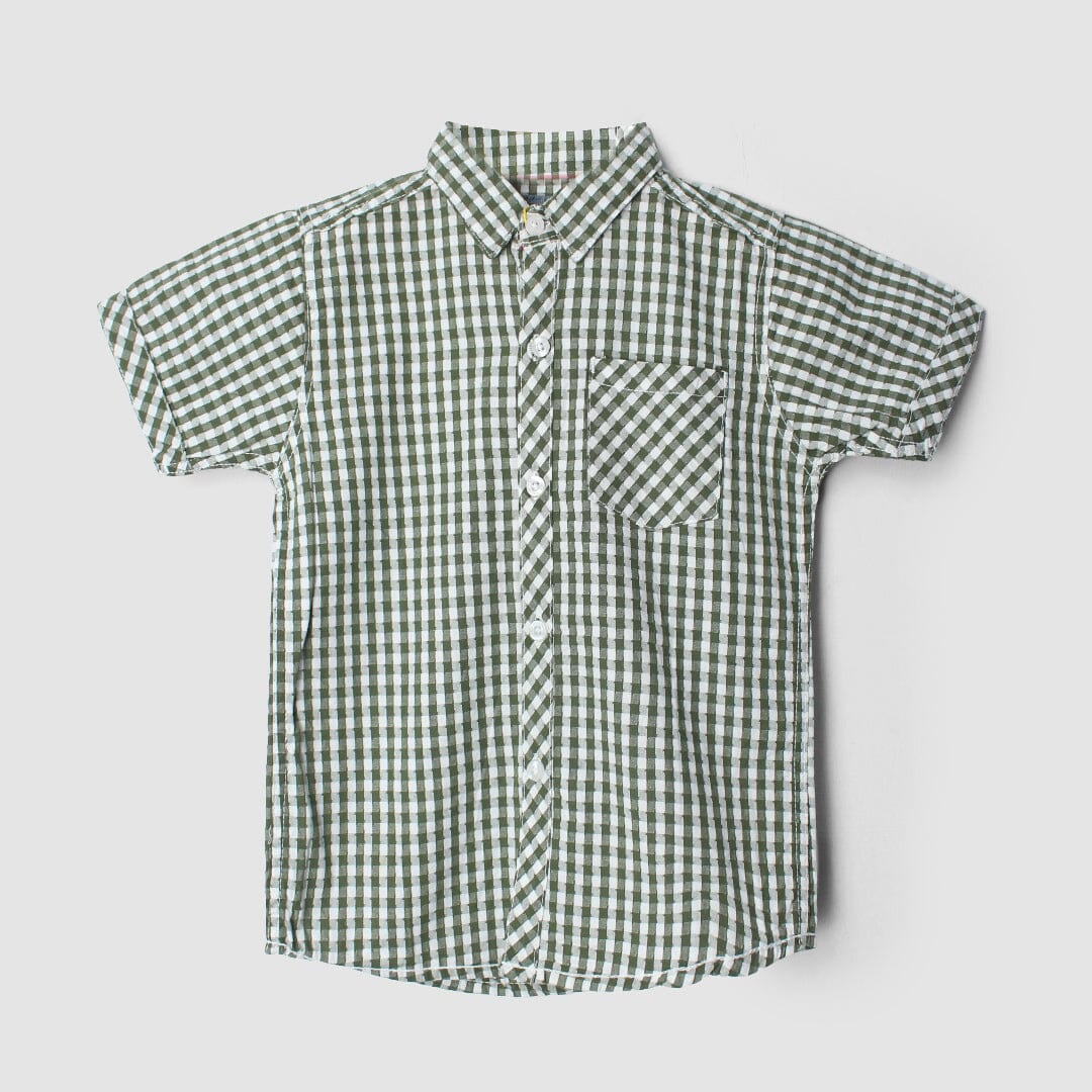 Decent Green Themed Stylish Boys Casual Shirt Casual Shirt Iluvlittlepeople 9-12 Months Green Summer