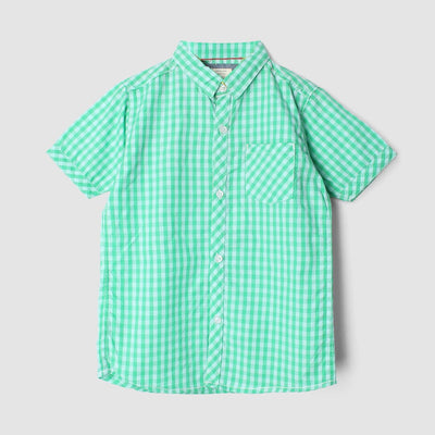 Adorable Green Themed Stylish Boys Casual Shirt Casual Shirt Iluvlittlepeople 9-12 Months Green Summer