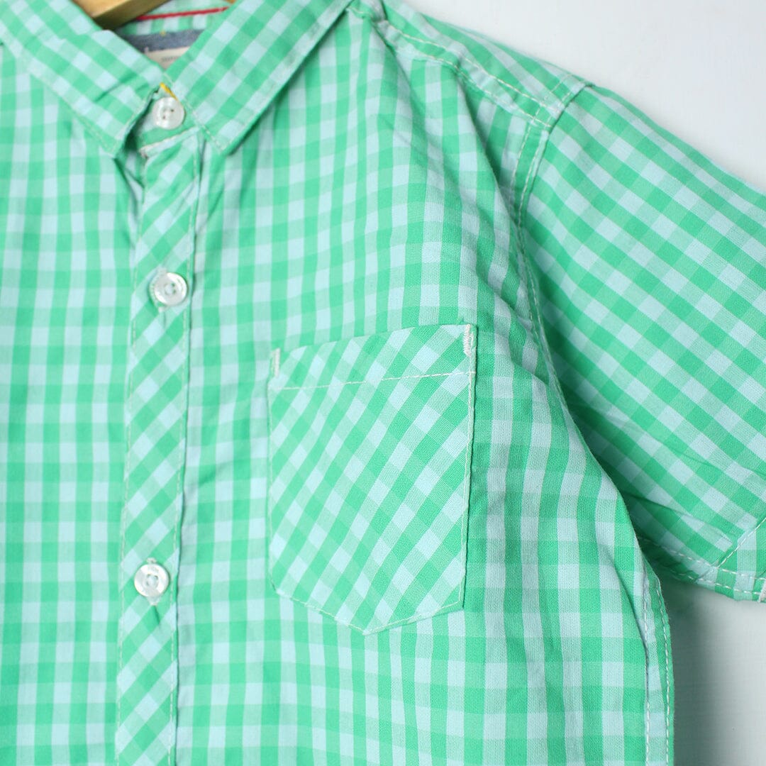 Adorable Green Themed Stylish Boys Casual Shirt Casual Shirt Iluvlittlepeople 