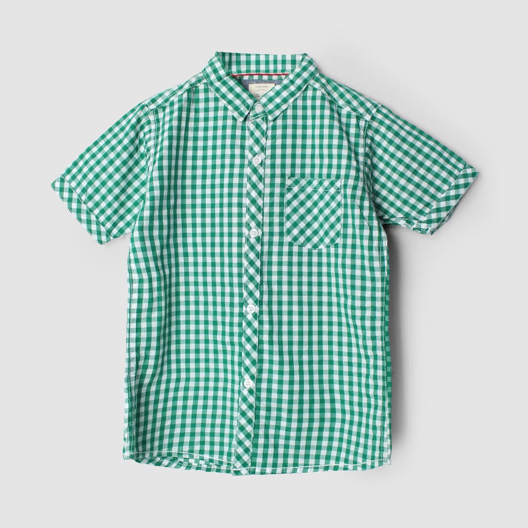 Fancy Green Themed Stylish Boys Casual Shirt Casual Shirt Iluvlittlepeople 9-12 Months Green Summer