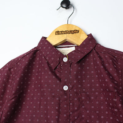 Dashing Maroon Themed Stylish Boys Casual Shirt Casual Shirt Iluvlittlepeople 