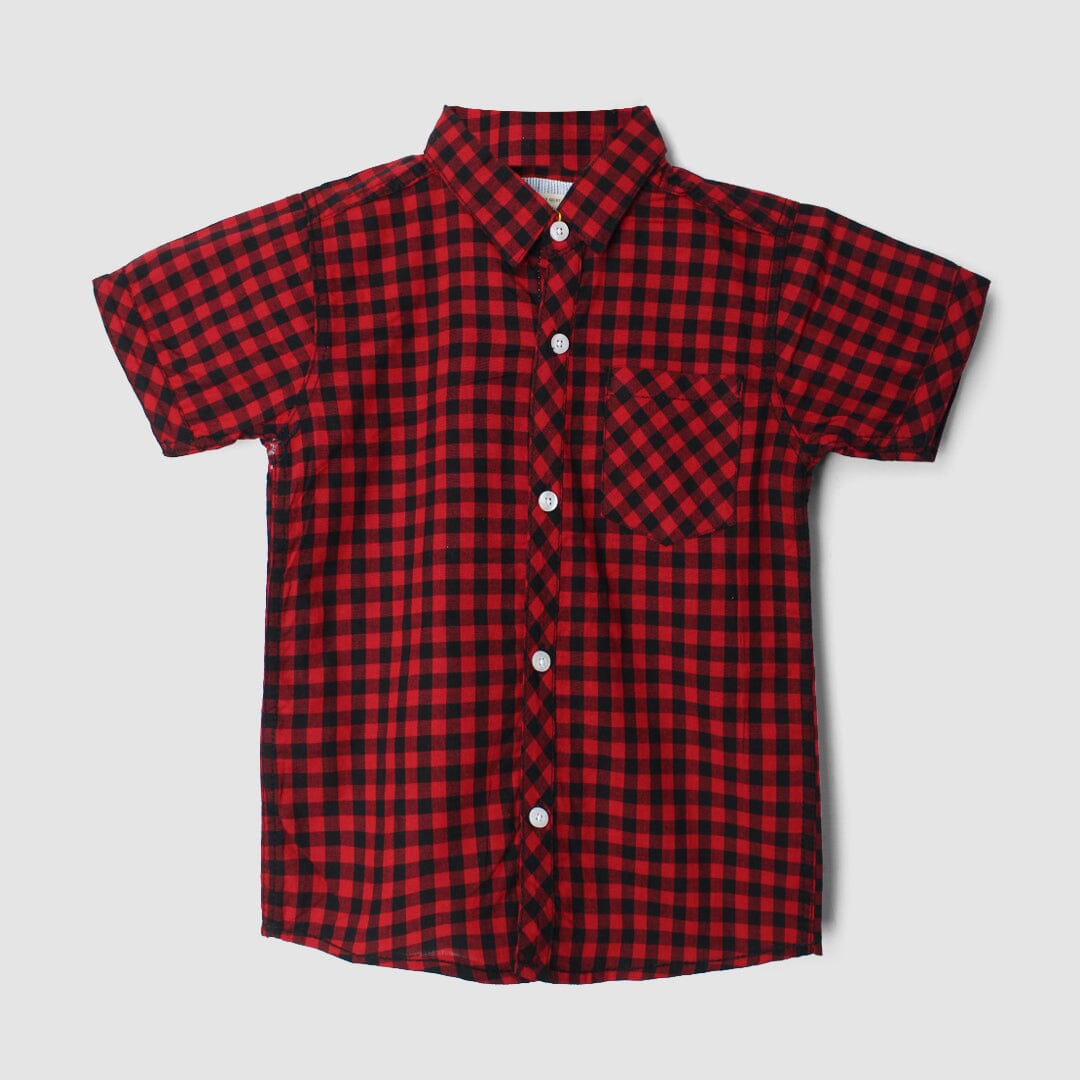 Delighted Red Themed Stylish Boys Casual Shirt Casual Shirt Iluvlittlepeople 9-12 Months Red Summer