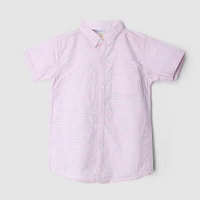 Delighted Pink Themed Stylish Boys Casual Shirt Casual Shirt Iluvlittlepeople 9-12 Months Pink Summer