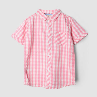 Fancy Pink Themed Stylish Boys Casual Shirt Casual Shirt Iluvlittlepeople 9-12 Months Pink Summer