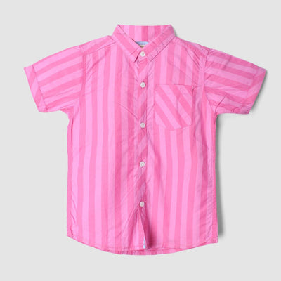 Delighted Pink Themed Stylish Boys Casual Shirt Casual Shirt Iluvlittlepeople 9-12 Months Pink Summer