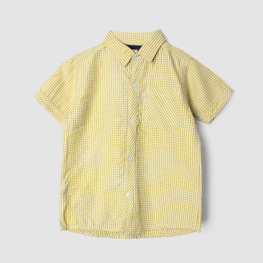 Delighted Yellow Themed Stylish Boys Casual Shirt Casual Shirt Iluvlittlepeople 9-12 Months Yellow Summer