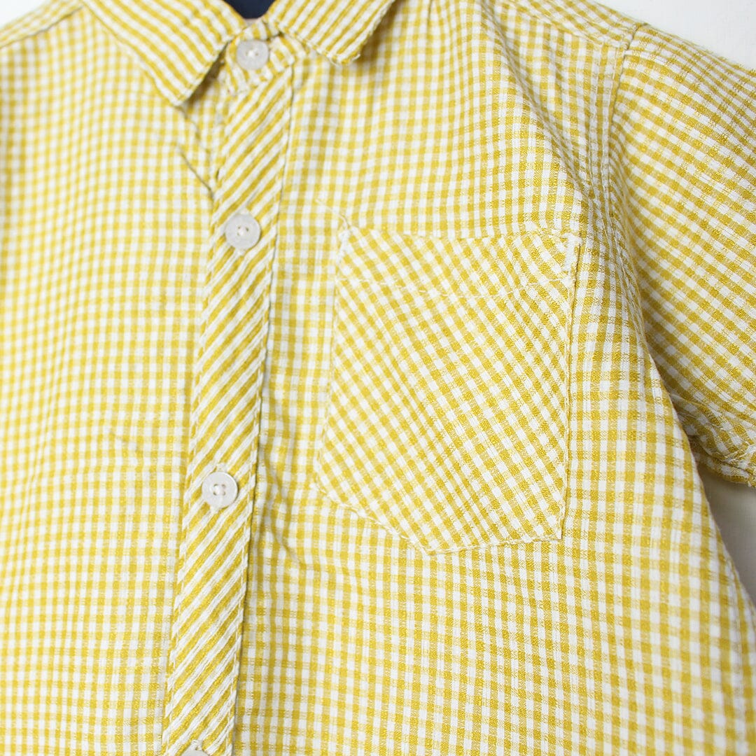 Delighted Yellow Themed Stylish Boys Casual Shirt Casual Shirt Iluvlittlepeople 