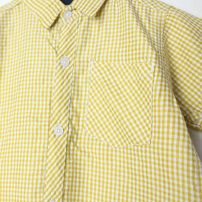 Delighted Yellow Themed Stylish Boys Casual Shirt Casual Shirt Iluvlittlepeople 