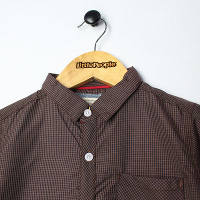 Elegant Brown Themed Stylish Boys Casual Shirt Casual Shirt Iluvlittlepeople 