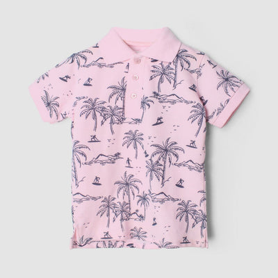 Fancy Pink Themed Boys Polo Shirt Polo Shirt Iluvlittlepeople 2-3 Years Pink Summer