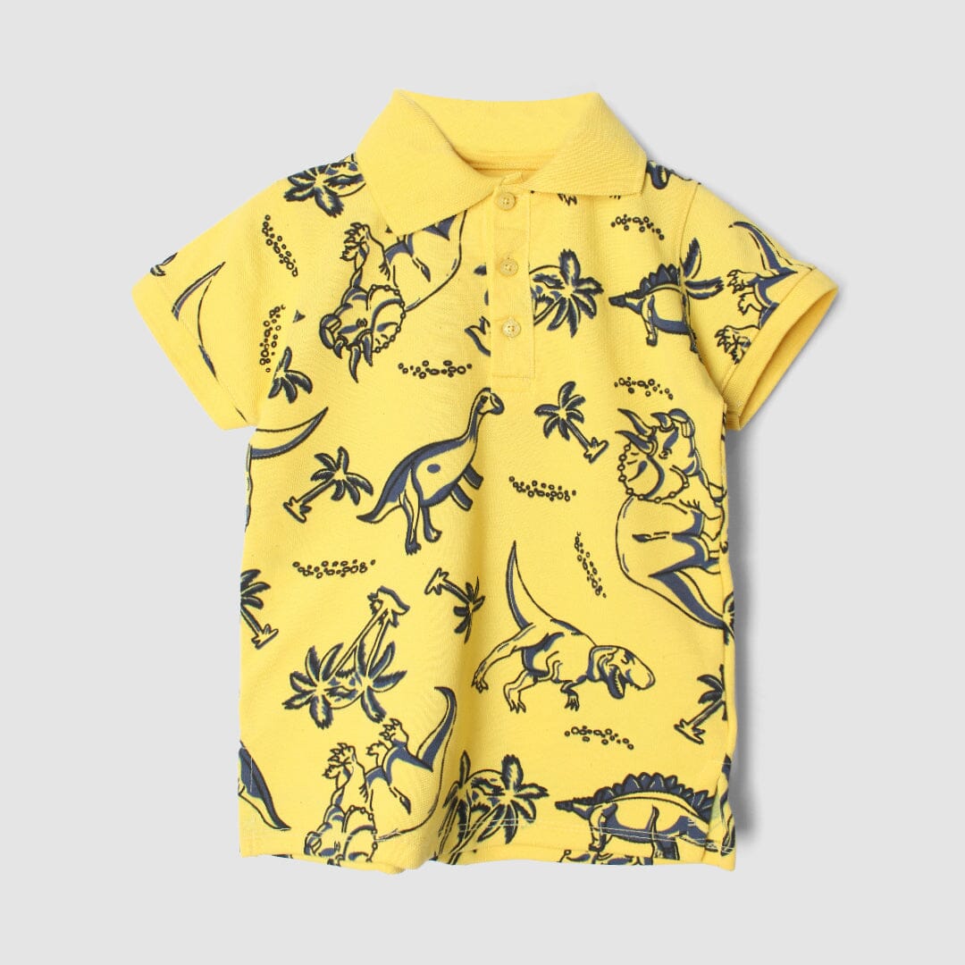 Attractive Yellow Themed Boys Polo Shirt Polo Shirt Iluvlittlepeople 2-3 Years Yellow Summer