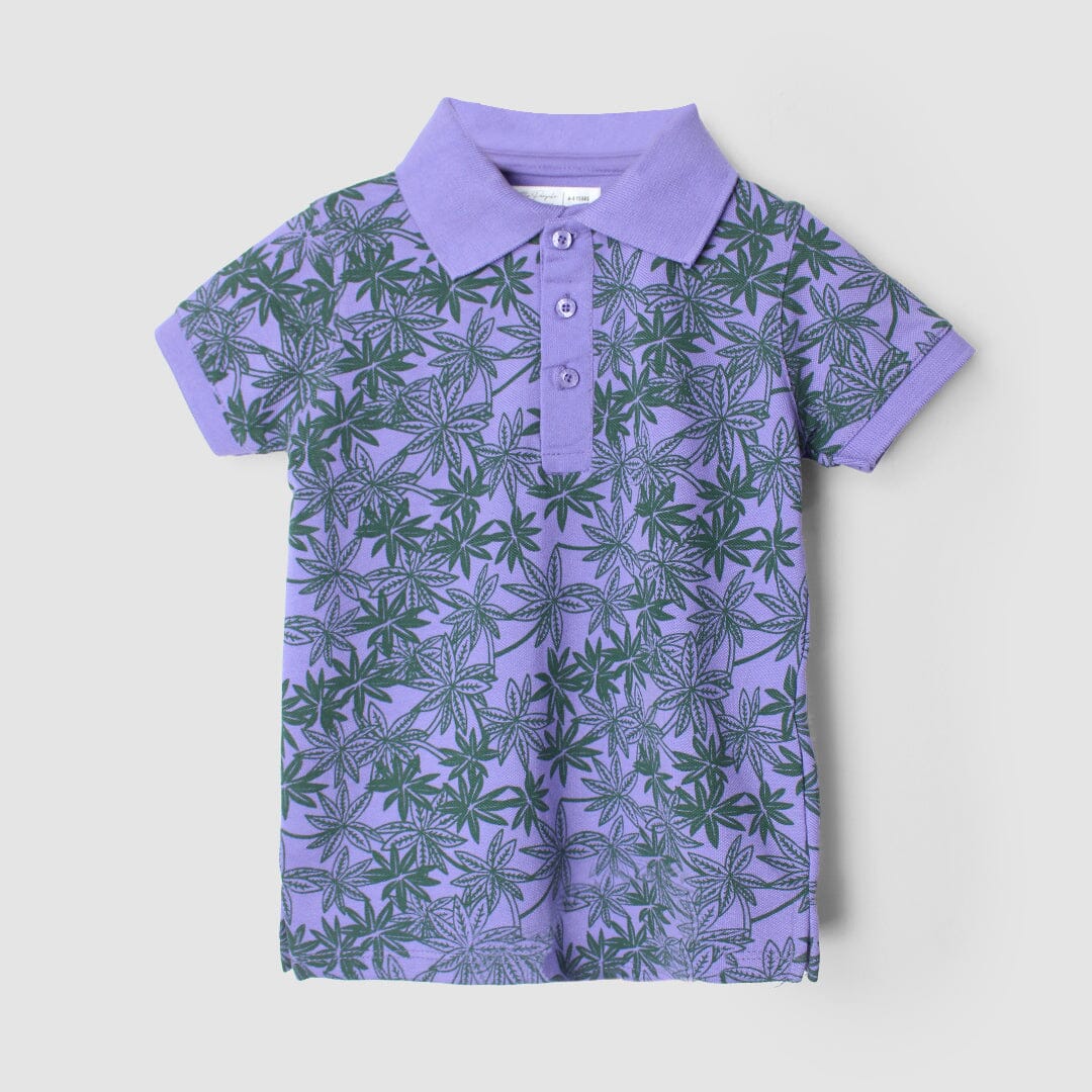 Elegant Purple Themed Boys Polo Shirt Polo Shirt Iluvlittlepeople 2-3 Years Purple Summer