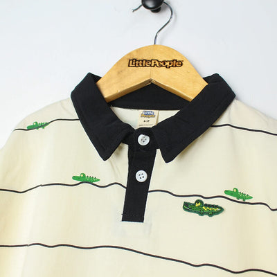 Decent Off White Themed Boys Polo Shirt Polo Shirt Iluvlittlepeople 