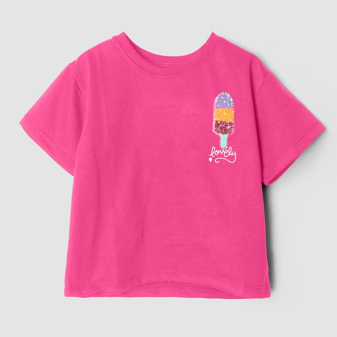 Fancy Pink Themed Girls Drop Shoulder Shirt Drop Shoulder Iluvlittlepeople 3-4 Years Pink Summer