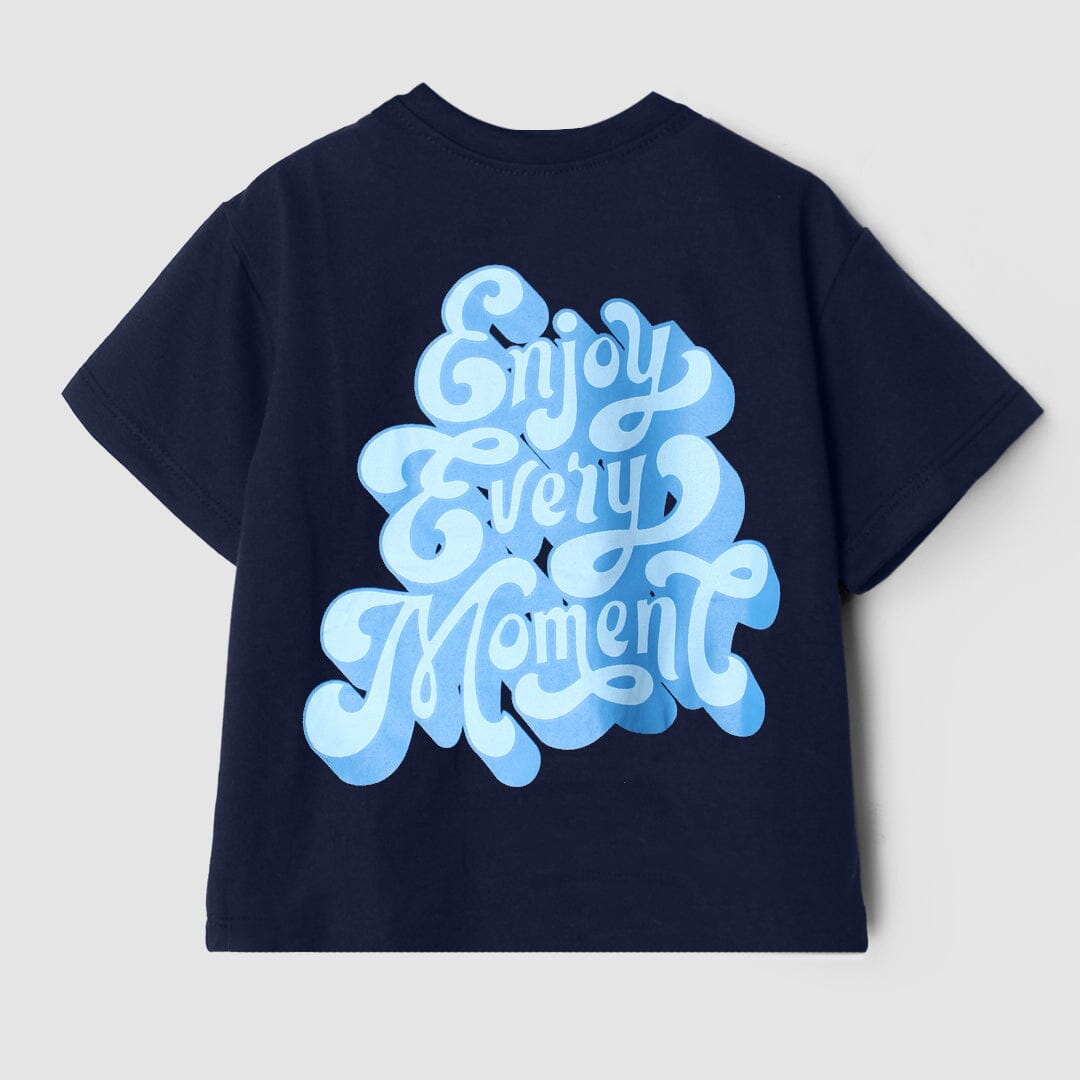 Delighted Blue Themed Girls Drop Shoulder Shirt Drop Shoulder Iluvlittlepeople 