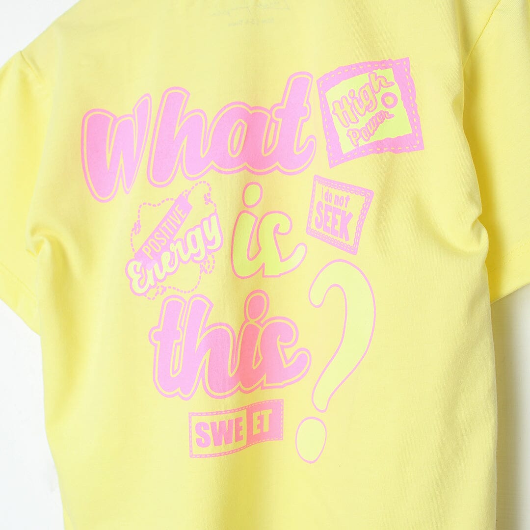 Stylish Yellow Themed Girls Drop Shoulder Shirt Drop Shoulder Iluvlittlepeople 