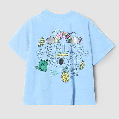 Sober Blue Themed Girls Drop Shoulder Shirt Drop Shoulder Iluvlittlepeople 