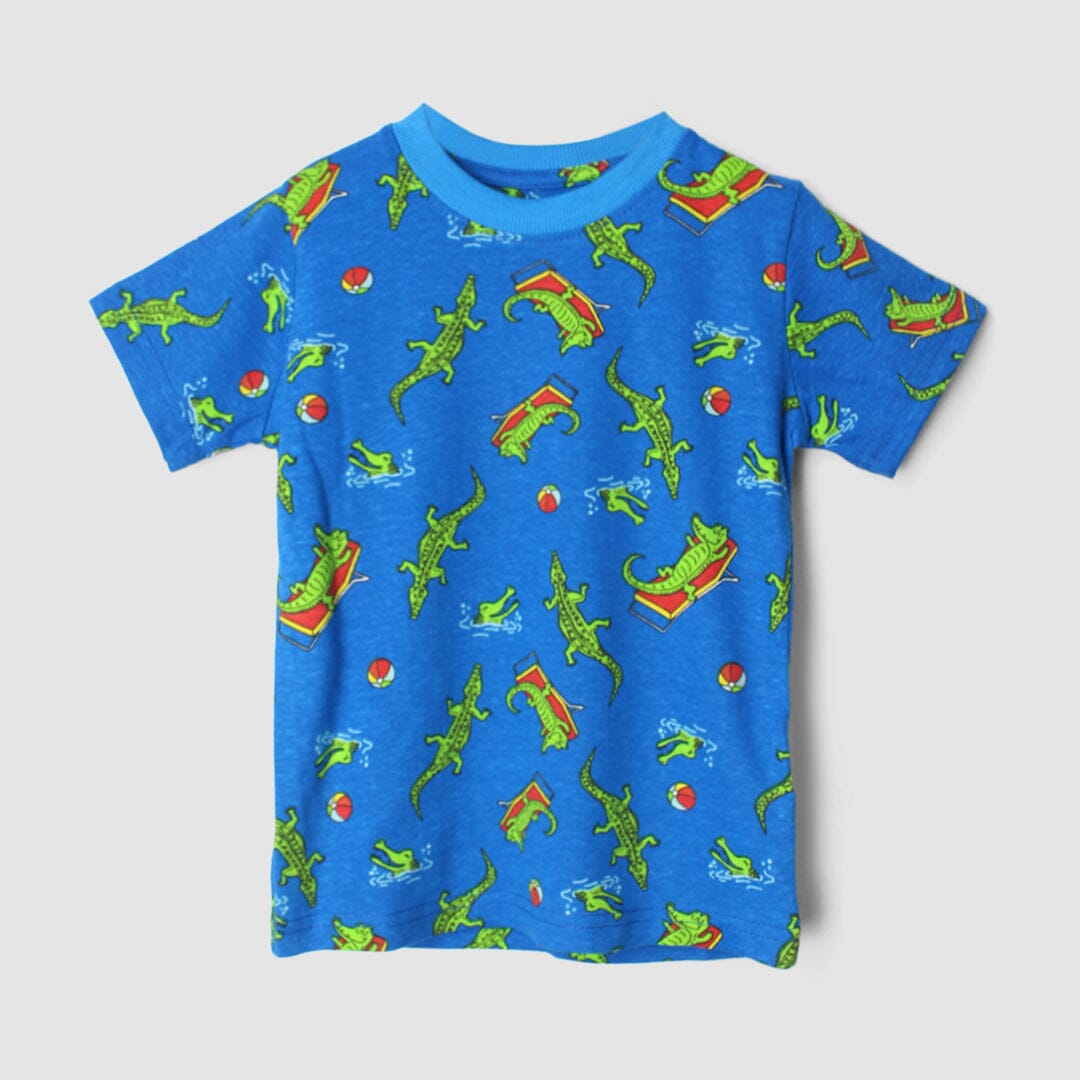 Fancy Blue Themed Boys T-Shirt T-Shirt Iluvlittlepeople 3-4 Years Blue Summer