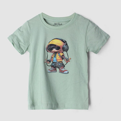 Elegant Green Themed Boys T-Shirt T-Shirt Iluvlittlepeople 3-6 Months Green Summer