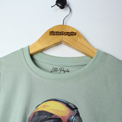 Elegant Green Themed Boys T-Shirt T-Shirt Iluvlittlepeople 
