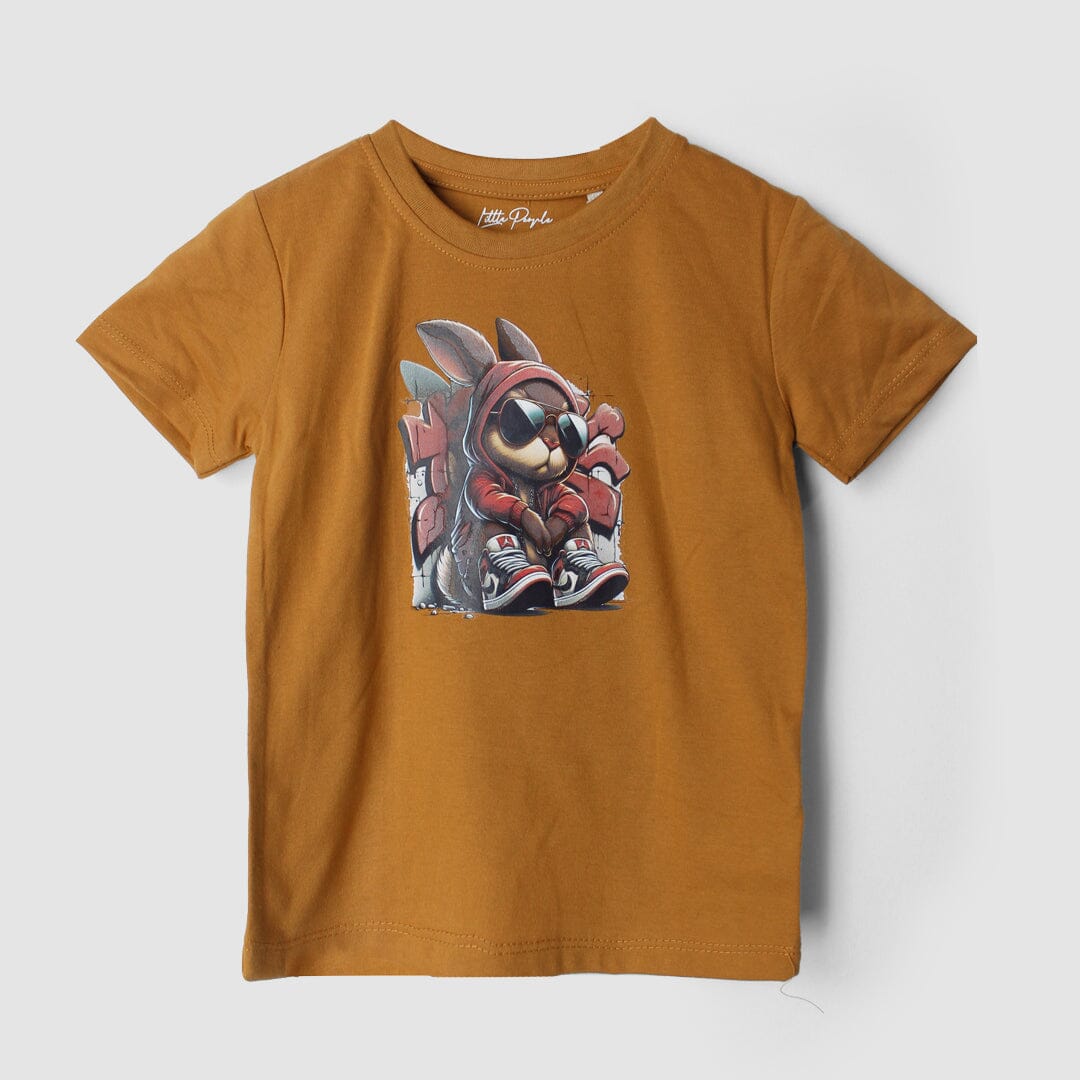Bent Brown Themed Boys T-Shirt T-Shirt Iluvlittlepeople 3-6 Months Brown Summer