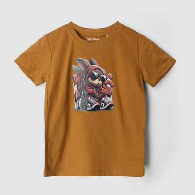 Bent Brown Themed Boys T-Shirt T-Shirt Iluvlittlepeople 3-6 Months Brown Summer