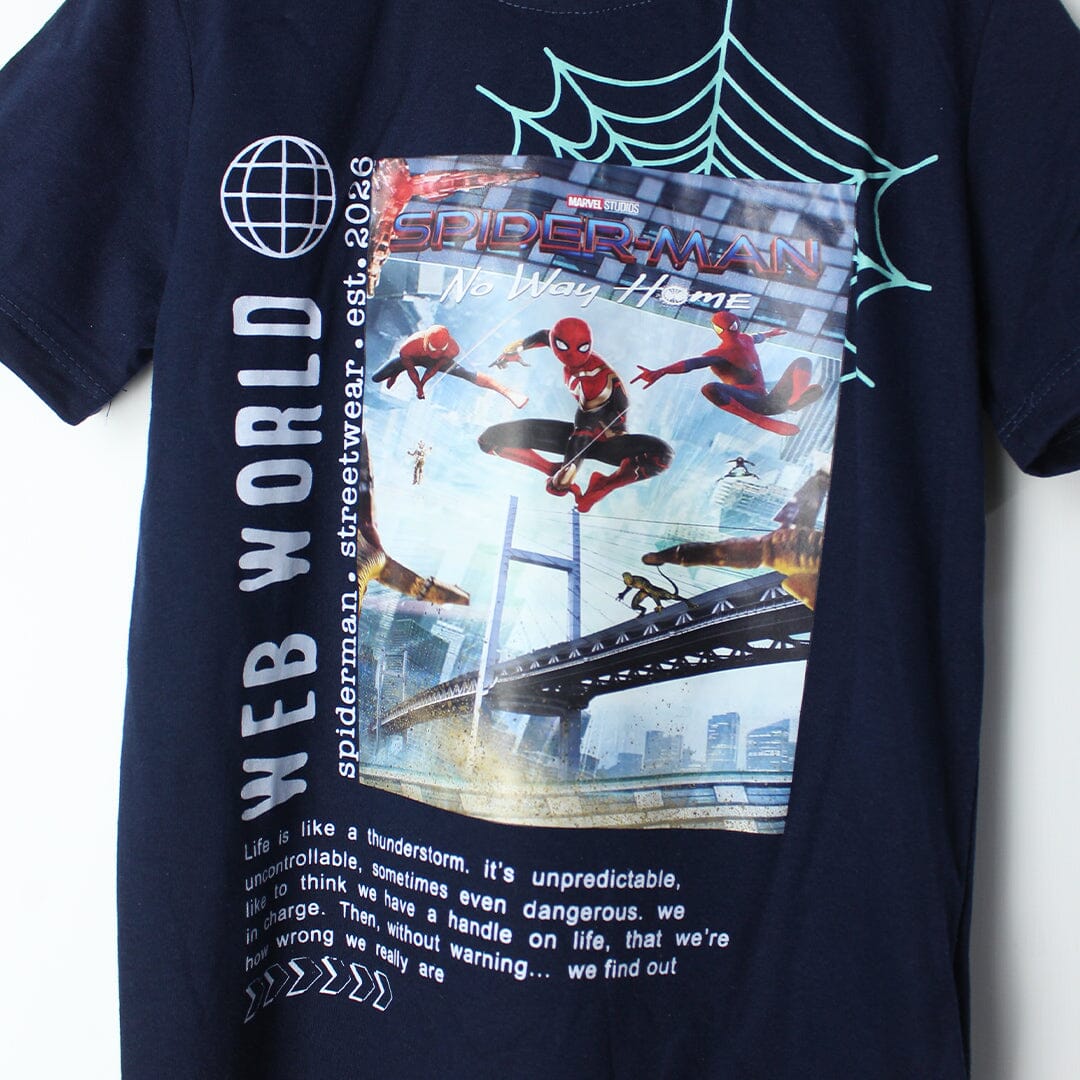 Marvel Blue Themed Boys T-Shirt T-Shirt Iluvlittlepeople 
