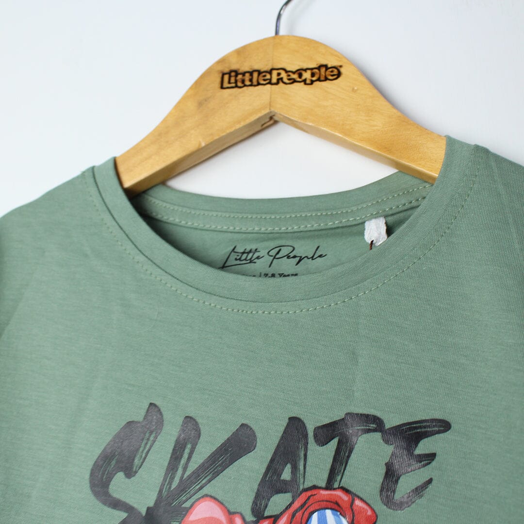 Crave Green Themed Boys T-Shirt T-Shirt Iluvlittlepeople 