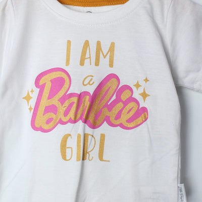 Decent Off White Themed Girls T-Shirt T-Shirt Iluvlittlepeople 