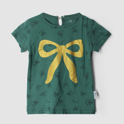 Fancy Green Themed Girls T-Shirt T-Shirt Iluvlittlepeople 3-6 Months Green Summer