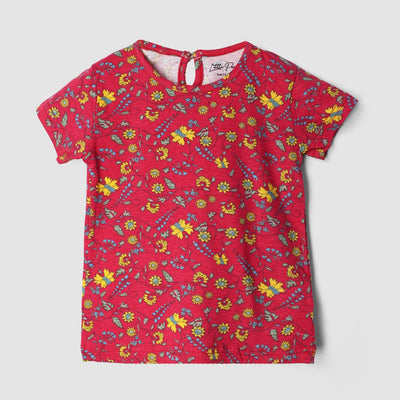 Sweet Pink Themed Girls T-Shirt T-Shirt Iluvlittlepeople 3-6 Months Pink Summer