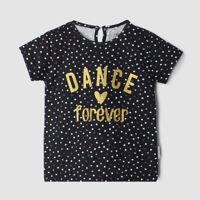 Fantastic Black Themed Girls T-Shirt T-Shirt Iluvlittlepeople 3-6 Months Black Summer