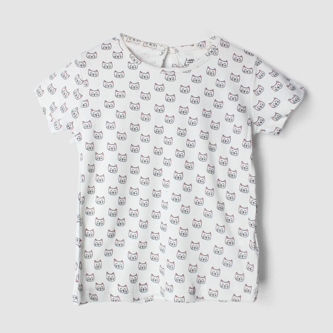 Bright White Themed Girls T-Shirt T-Shirt Iluvlittlepeople 3-6 Months White Summer