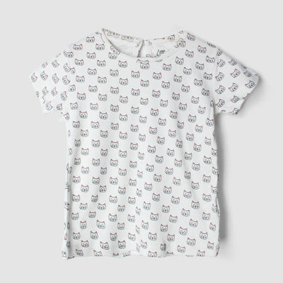 Bright White Themed Girls T-Shirt T-Shirt Iluvlittlepeople 3-6 Months White Summer